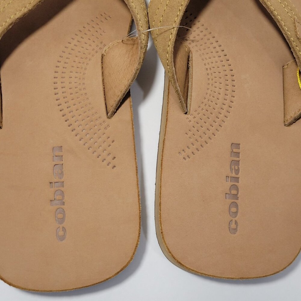 Cobian Lazo Flip Flop Sandals Men Size 11 CAMPO DEL SOL Tan Leather Arch Support - Picture 14 of 16